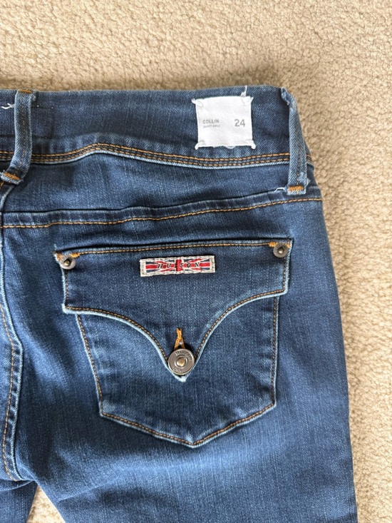 Hudson Jeans Denim - Hudson Jeans Skinny Stretch Denim in Dark Blue Wash